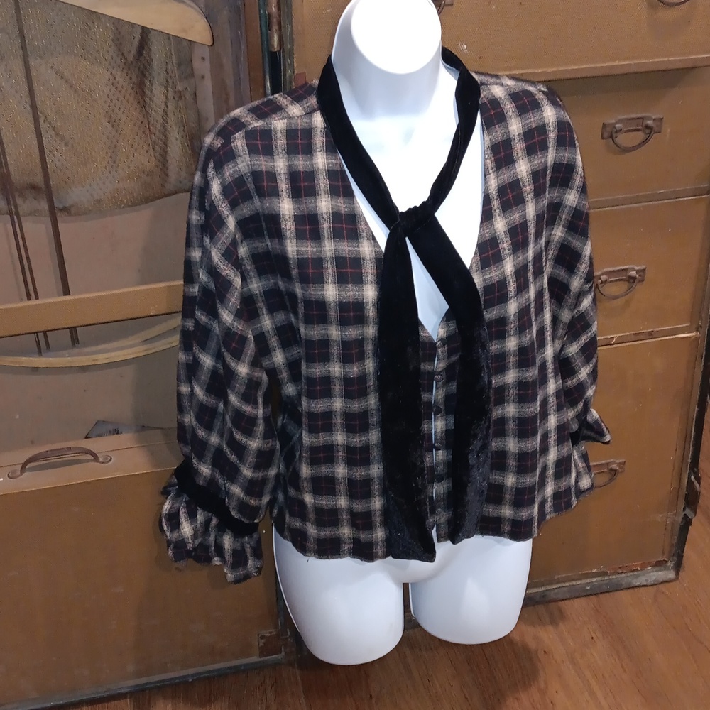 Pil Plaid Tunic. #5715 View 3